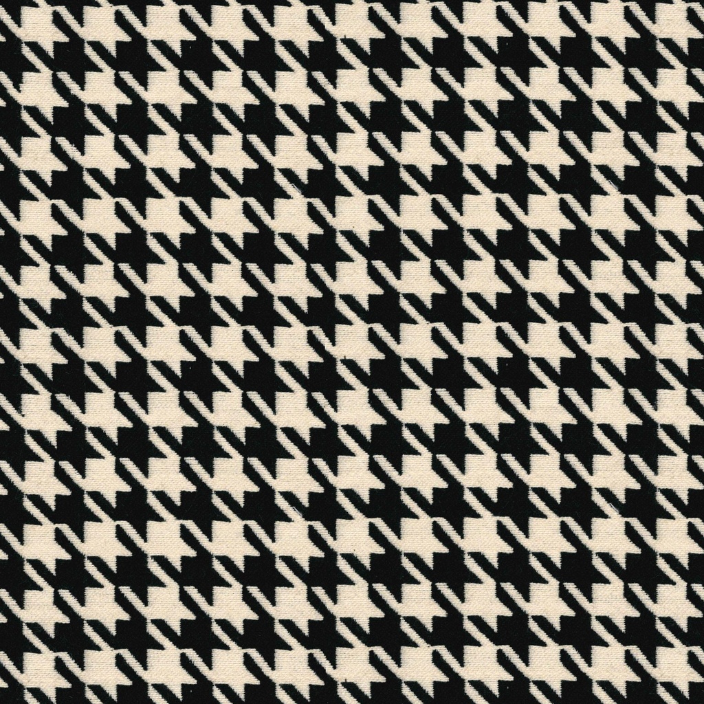[1631] Houndstooth (Cotton x Black)
