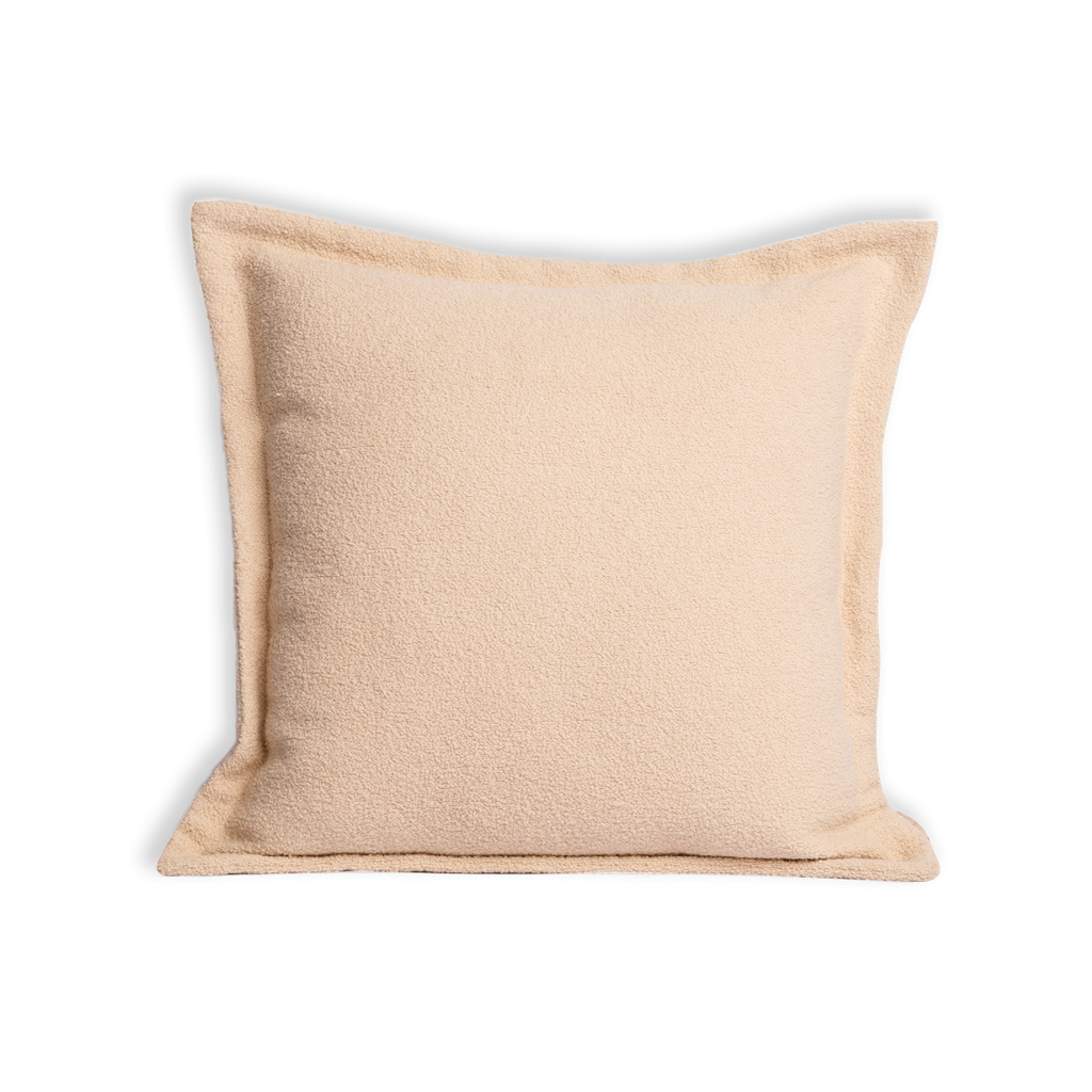[4044] Bouclé Samosa Cushion (Beige, 50x50)