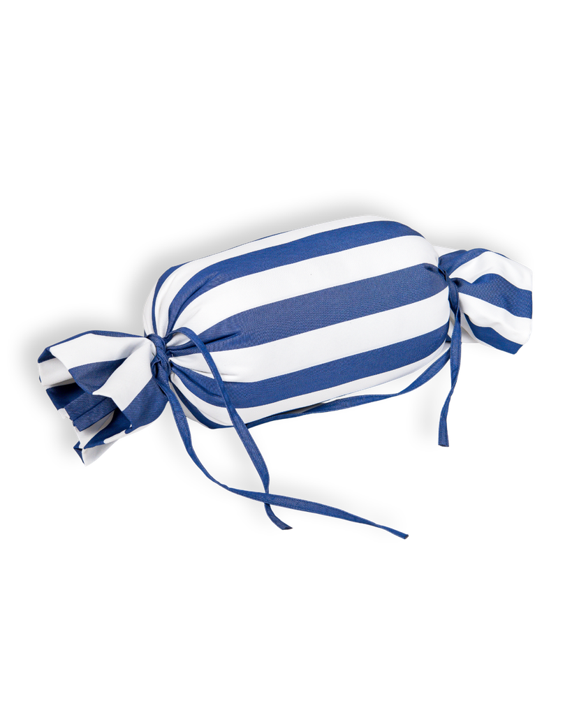 [5957] Candy Bar Cushion (80cm) ☀️☂️ (Navy x Ekru)