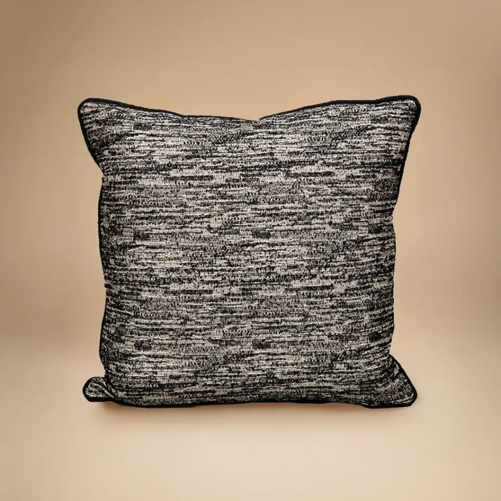 [5001] Deeja (P) Cushion (45cm x 45cm) - Black X Ivory