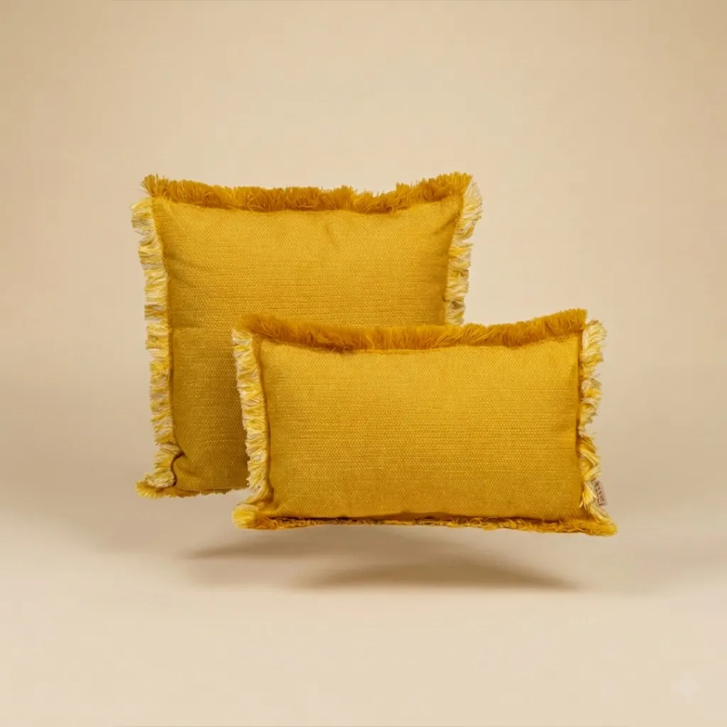 Twenty-One Tweed Frill Cushion
